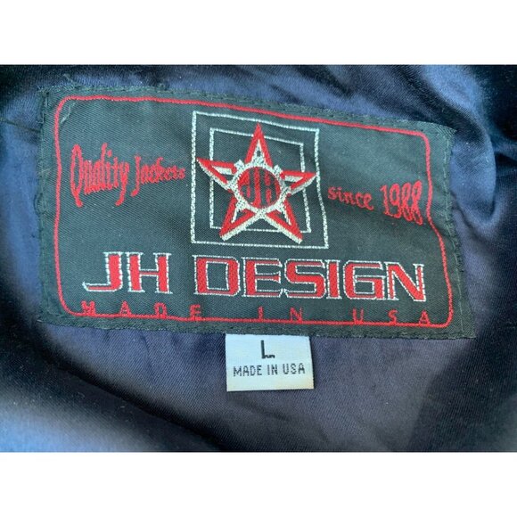 JH Design VTG Men's Jacket Roush Racing NASCAR Cummins Valvoline Large USA Made - Picture 16 of 16